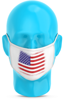 Behelfsmaske USA Flagge